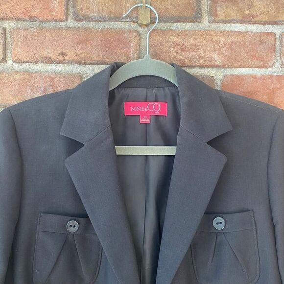 Nine & Co 2 Button 2 Pocket Blazer and Skirt Suit Set - Picture 5 of 15